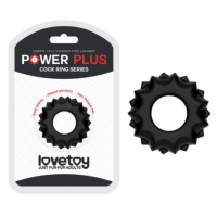 LOVETOY POWER PLUS TPE COCK RING "COG" - BLACK LOVETOY POWER PLUS TPE COCK RING "COG" - BLACK